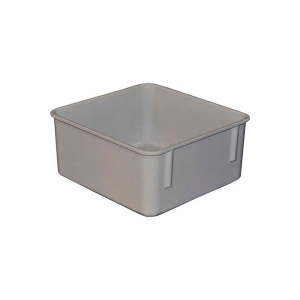 Mfg Tray Nestable Storage Tote, 9-3/4 in L x 9-1/4 in W x 4-1/2 in H, Gray, Fiberglass 9231085136 - main